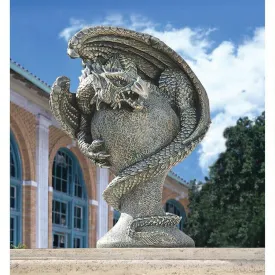 Medieval Dragon Avenger Garden Statue By artist Liam Manches